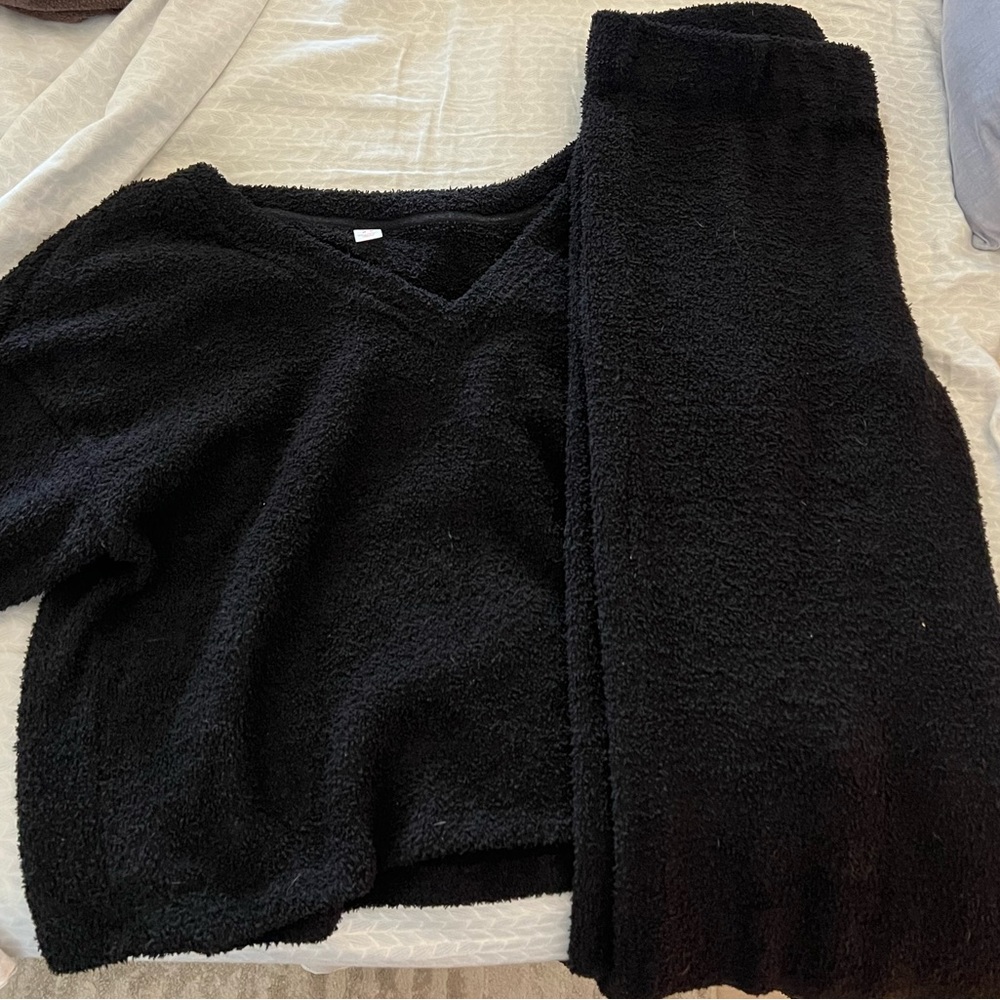 Fuzzy top & pant set